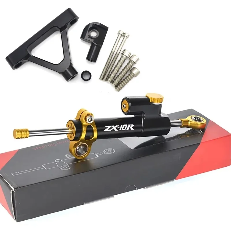 Universal motorcycle adjustable steering damper stabilizer for Kawasaki ZX10R ZX 10R ZX10 R 2004 2005