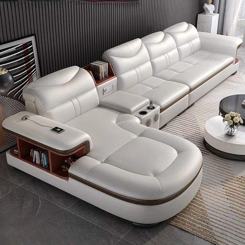 Luxury Storage Sofas Apartment Recliner Cinema Comfortable Sofas Elegant Straight Bases Y Marcos De Cama Home Accessories