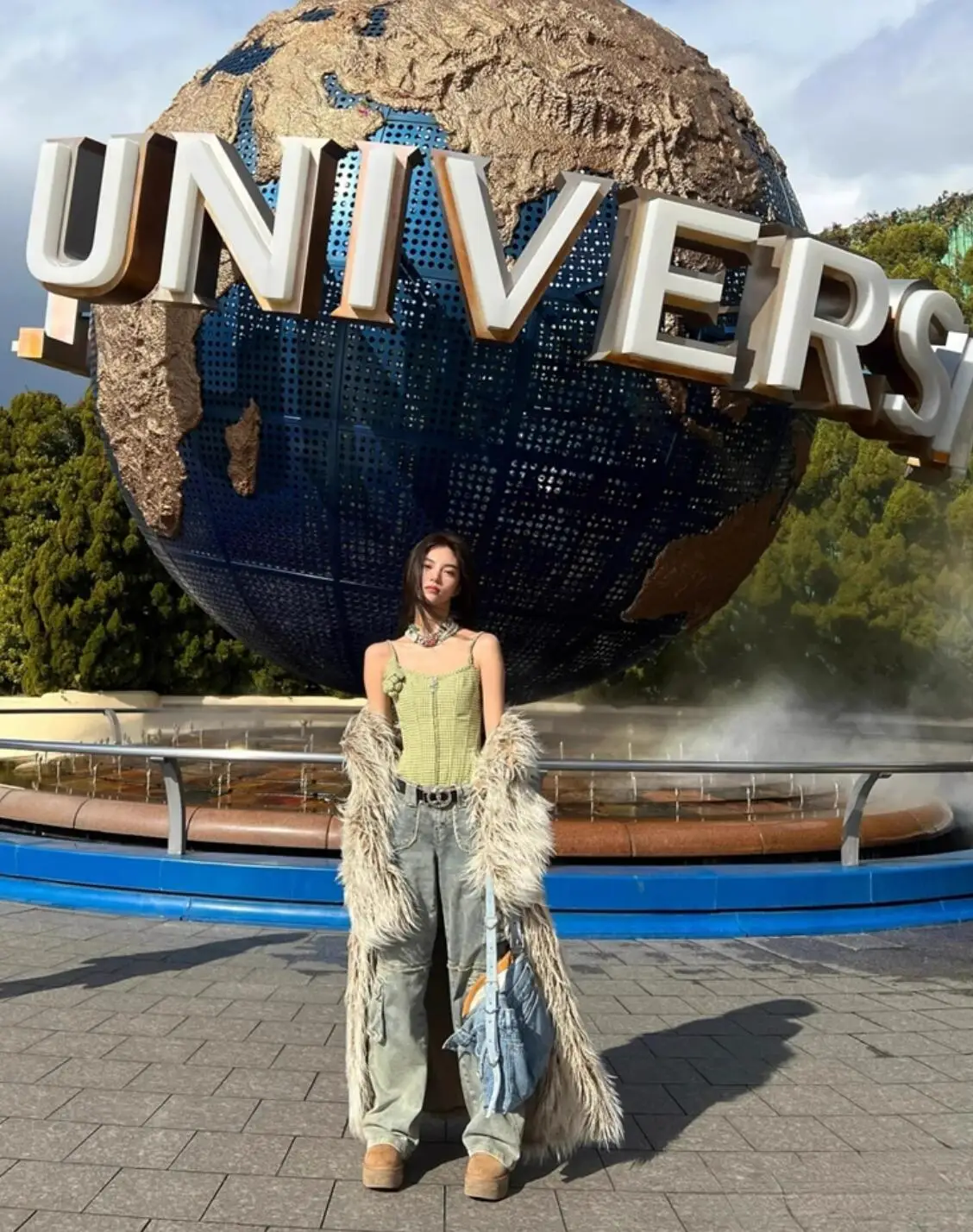 عالية الجودة الشتاء ضوء القهوة التدرج شعر فو الأغنام الفراء اضافية معطف طويل المرأة فضفاضة الدافئة أشعث سترة Vintage ملابس خارجية #5