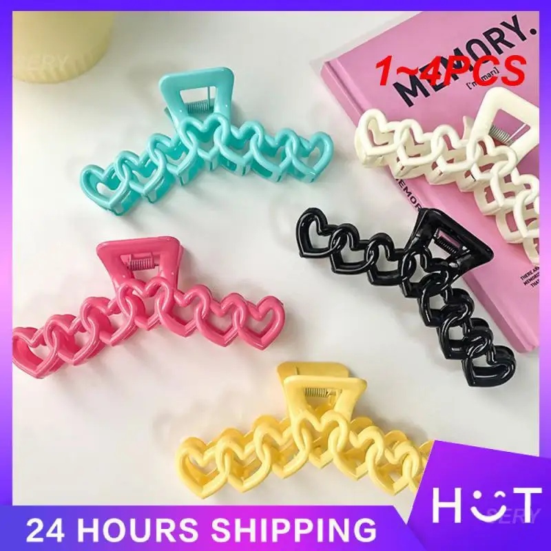 1~4PCS Long Hair Clip Color Diversity 15.00*8.00*2.00cm Shark Clip Fashion Hairstyle Grip Unique Design 15g