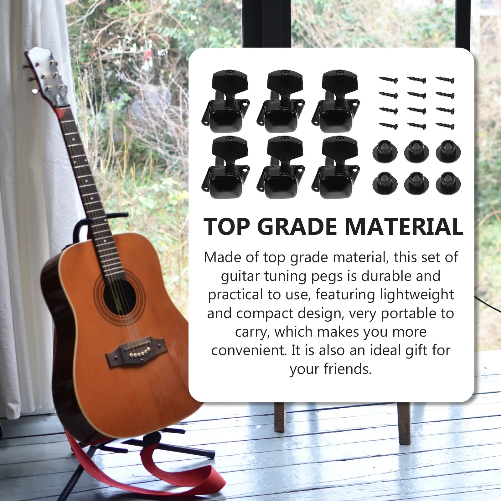 1Set Guitar String Knob Premium Tuning Pegs for All Guitars Smooth Operation Not Too Tight Not Too Loose Stable Sound Guitar
