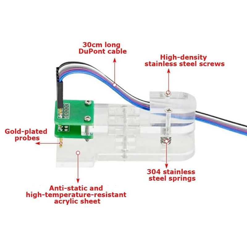 Double Row Program Burning Test Clip Pcb Fixture Probe Download Program Programming Burning 2.54mm 6P [lMr A83]