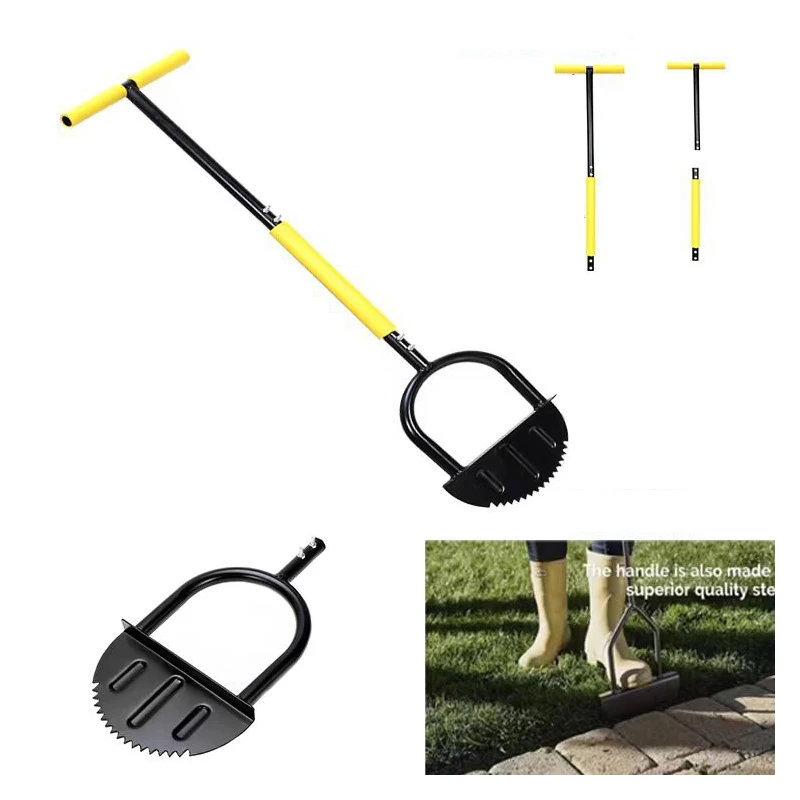 Serrated Handheld Grass Cutter Manual Lawn Edger Multifunctional Half Moon Lawn Edger Wear-Resistant Reinforced Gardening