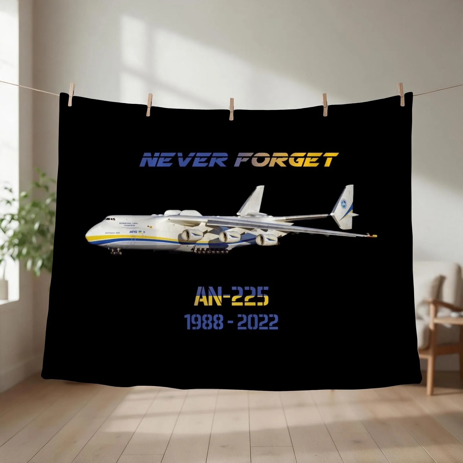 AN-225 Never forget Throw Blanket Vintage halloween Sofas Thermals For Travel Blankets