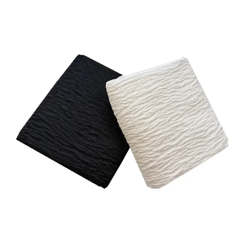 

Jacquard Fabric Solid Color Dark Grain Pleated Material Spring and Summer Thin Skirt Fashion Design Fabrics by the Meter