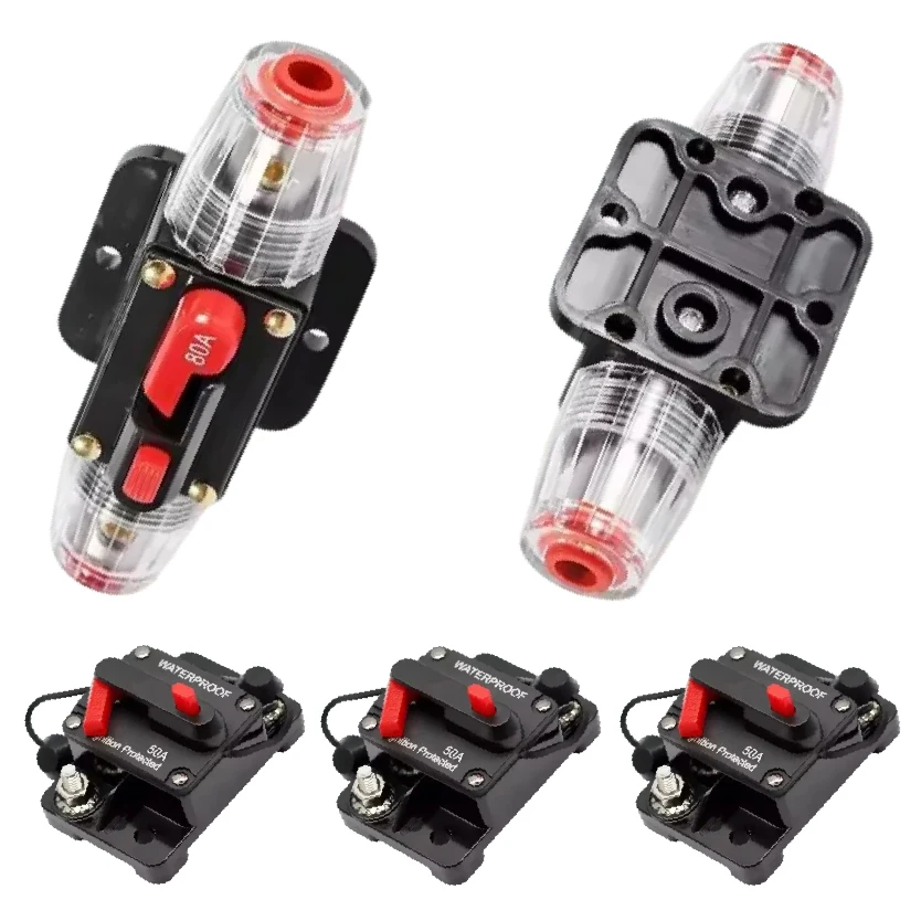 Manual Reset Waterproof Car Boat 20A-300A Circuit Breaker 12v-48v Power Protection Fuse