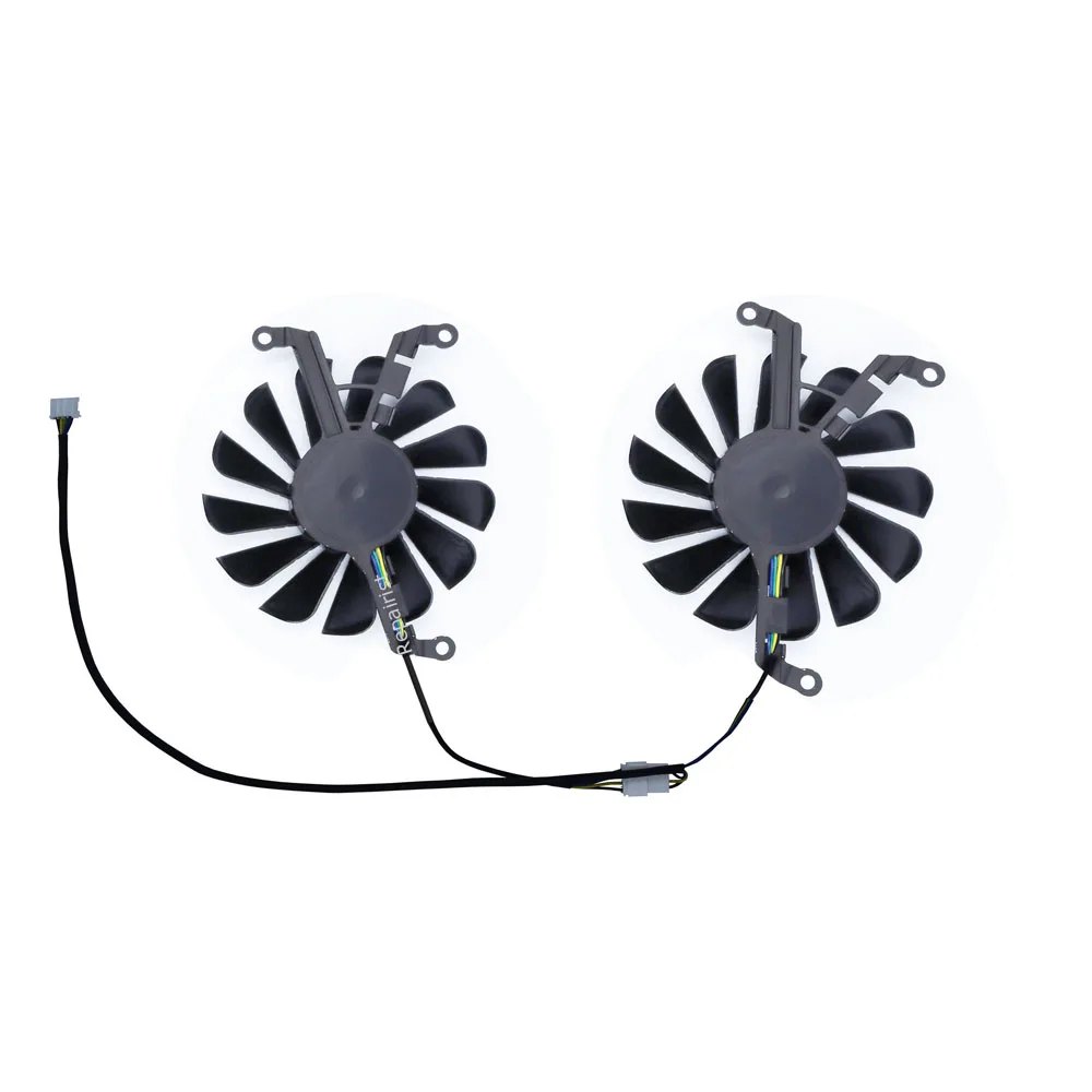Graphics Card Cooling Video Cards Fan VGA Cooler CSH9015BS For MANCER RX5500XT 8g,T129215SU For PELADN 5500XT 8GB,2Pcs/Set view 5