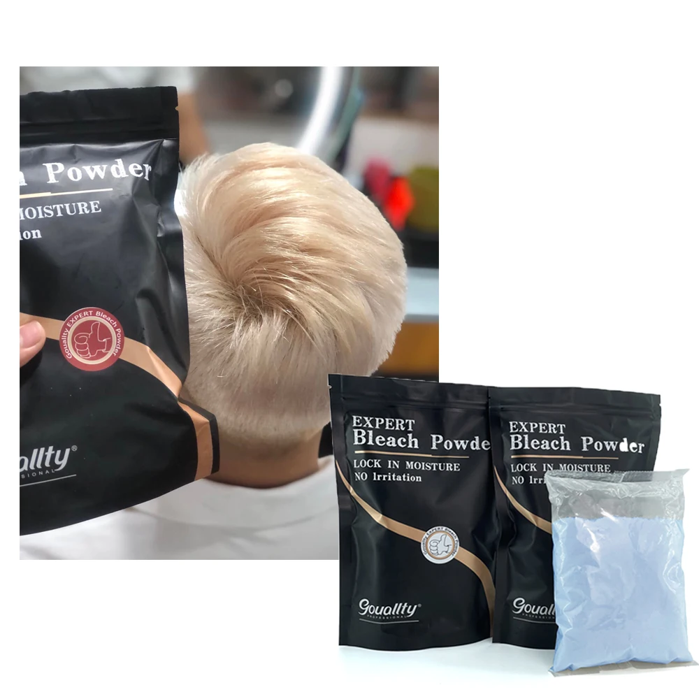 Gouallty Blue Hair Bleach Powder Free Shipping Low Ammoina Protein Fading Powder Professional Whitening Agent Hair Dye