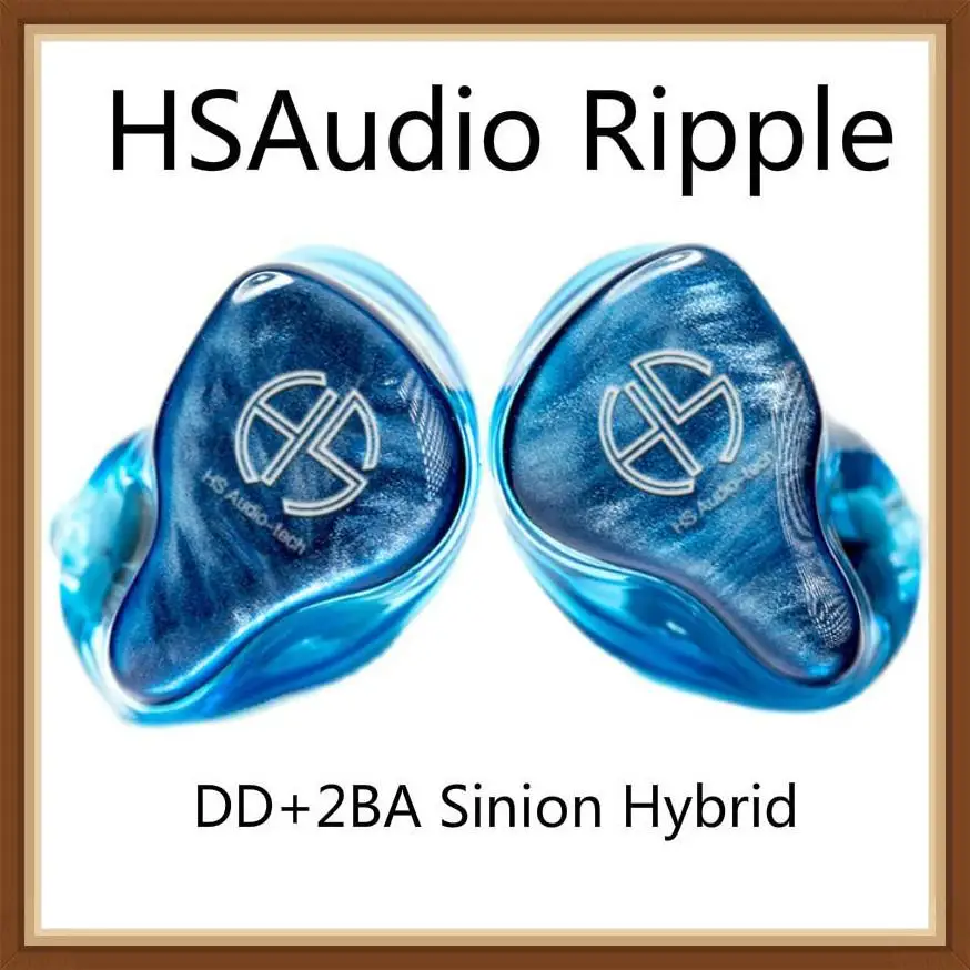 

HSAudio Ripple DD+2BA Hybrid Sinion Hifi Music Monitor Audiophile Musician 2Pin 0.78mm Earphones Headphones PK FLC8S Adonis NM2+