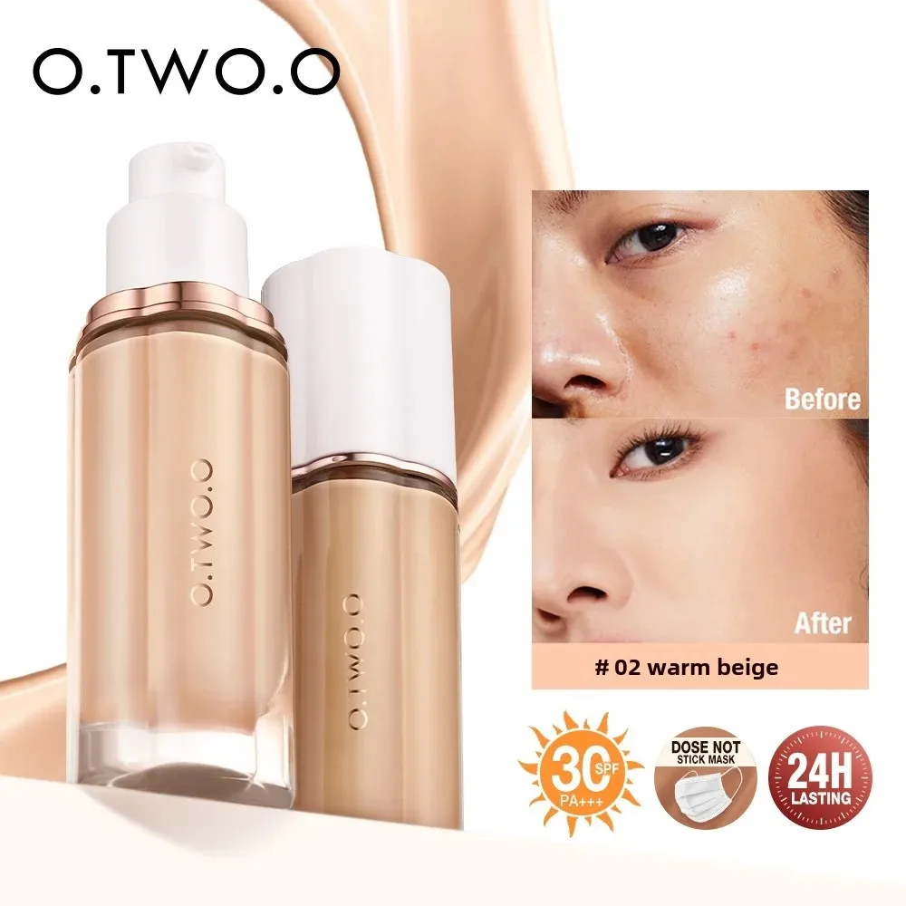 Crema de Base líquida 30ml Base de maquillaje de cobertura completa SPF30 corrector resistente al agua de larga duración acabado mate suave