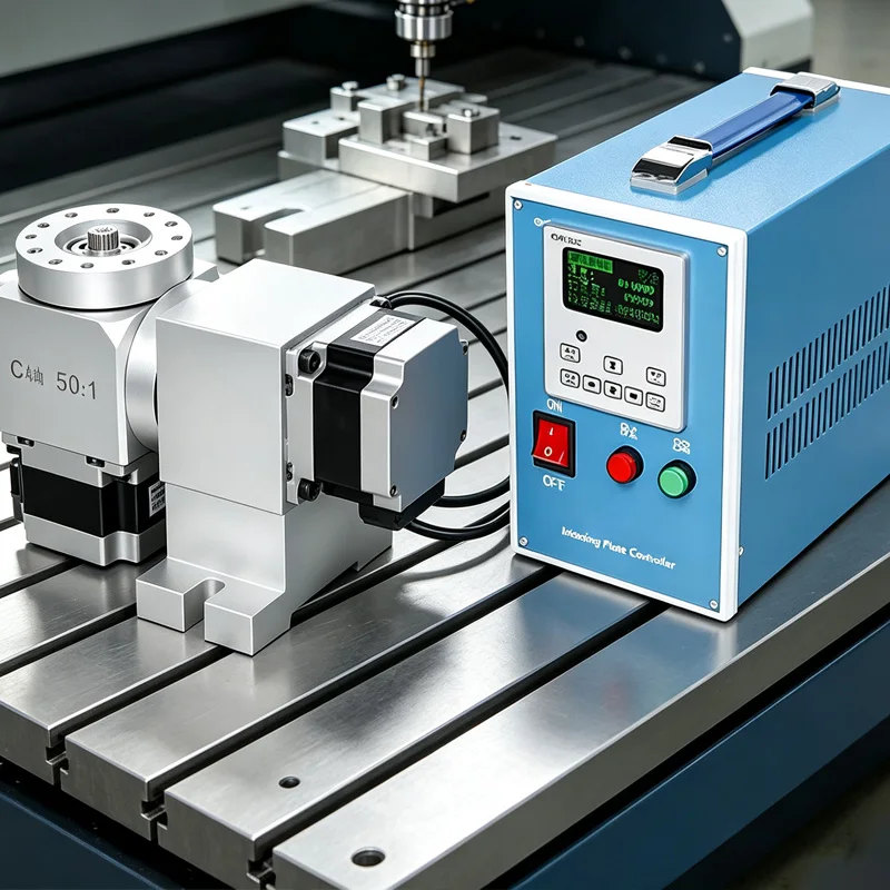 Harmonic Drive CNC 4th 5th B Rotary Axis Speed Reducing Ratio 50:1 Wood Metal Milling Machine Option Control Box Routers Tools