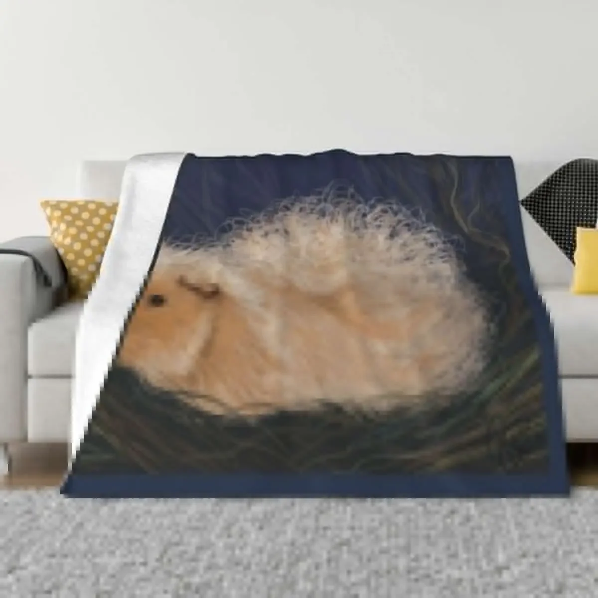 

Fuzzy Guinea Pig Throw Blanket Luxury Thicken for winter Vintage Tourist Blankets