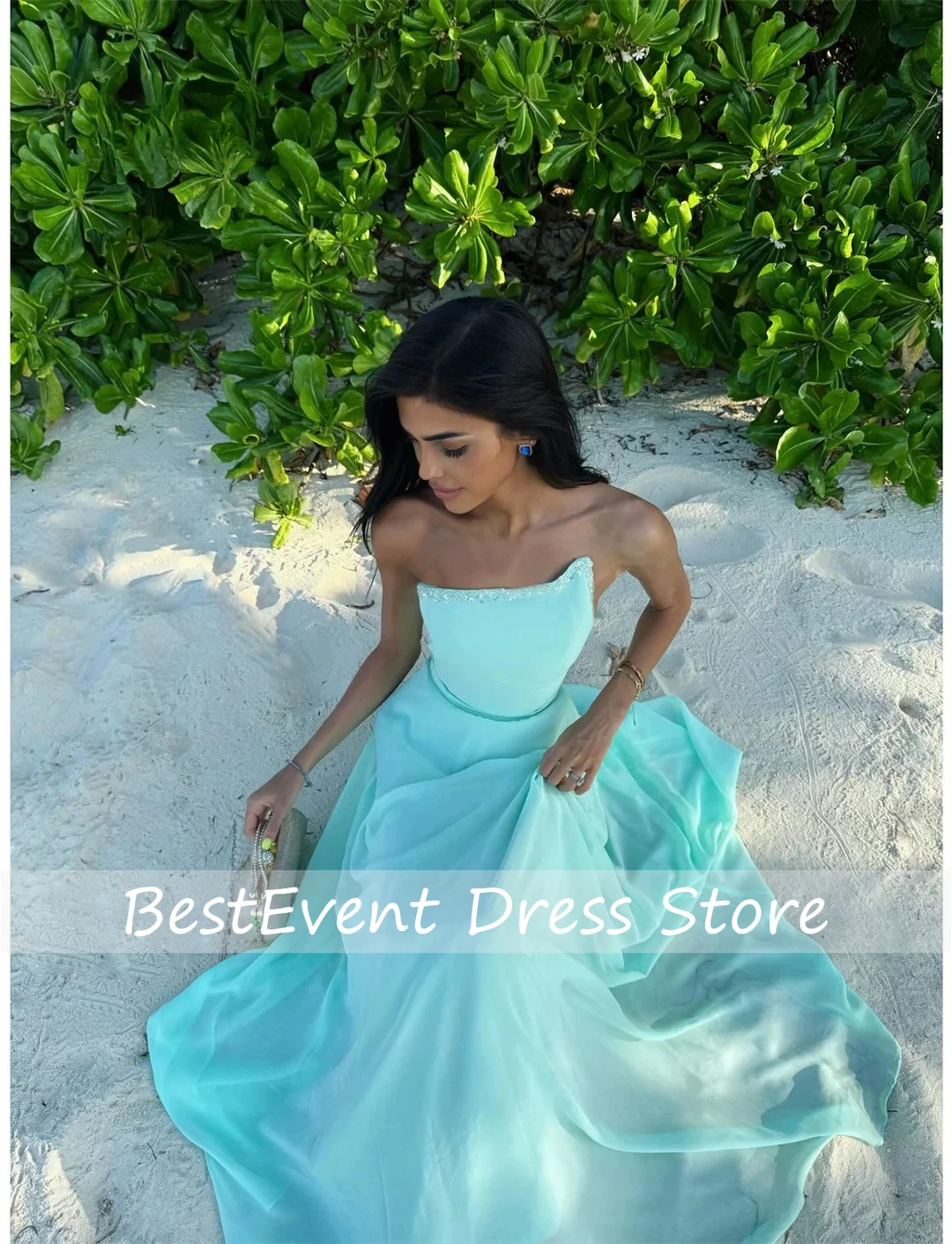 

Sleeveless Bridal Dresses Elegant Evening Party Dresses Classic Chiffon Customized A-line Draped Prom Dress Ball Gown Dress