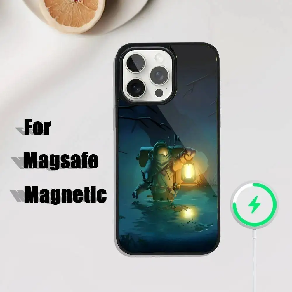 O-Outer Wilds Game Phone Case para iPhone 17,16,15,14,13,12,11,Pro,Max,Plus,Mini,SE4,E Carregamento sem fio magnético Magsafe