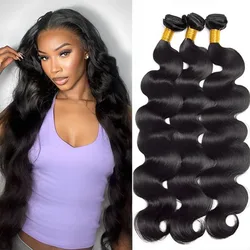 Body Wave Bundles Human Hair Extensions Brazilian Bundles Human Hair 1/3 Pcs 30 Inch Natural Raw Hair Bundles Fast Shipping