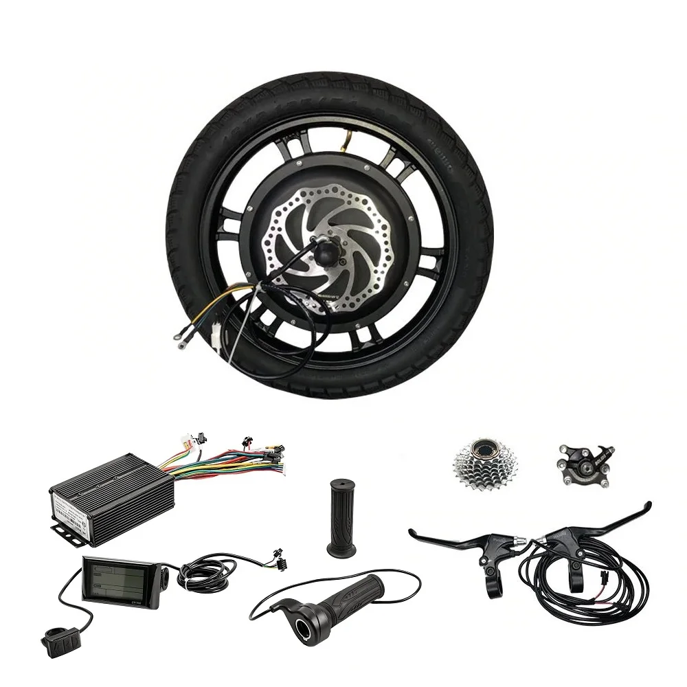 AliExpress Conversion Kit 16 inch Electric Bicycle Motor Wheel Kit Gearless Brushless E-bike Motorcycle Hub Motor Kits 48V 500W 800W 1000W
