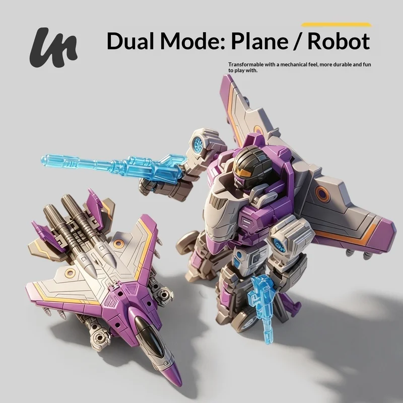 Transforming Robot Toy Dual Mode Fighter Jet Model Inertial Sliding Deformation Mecha Action Figure For Adult Hobby Collection