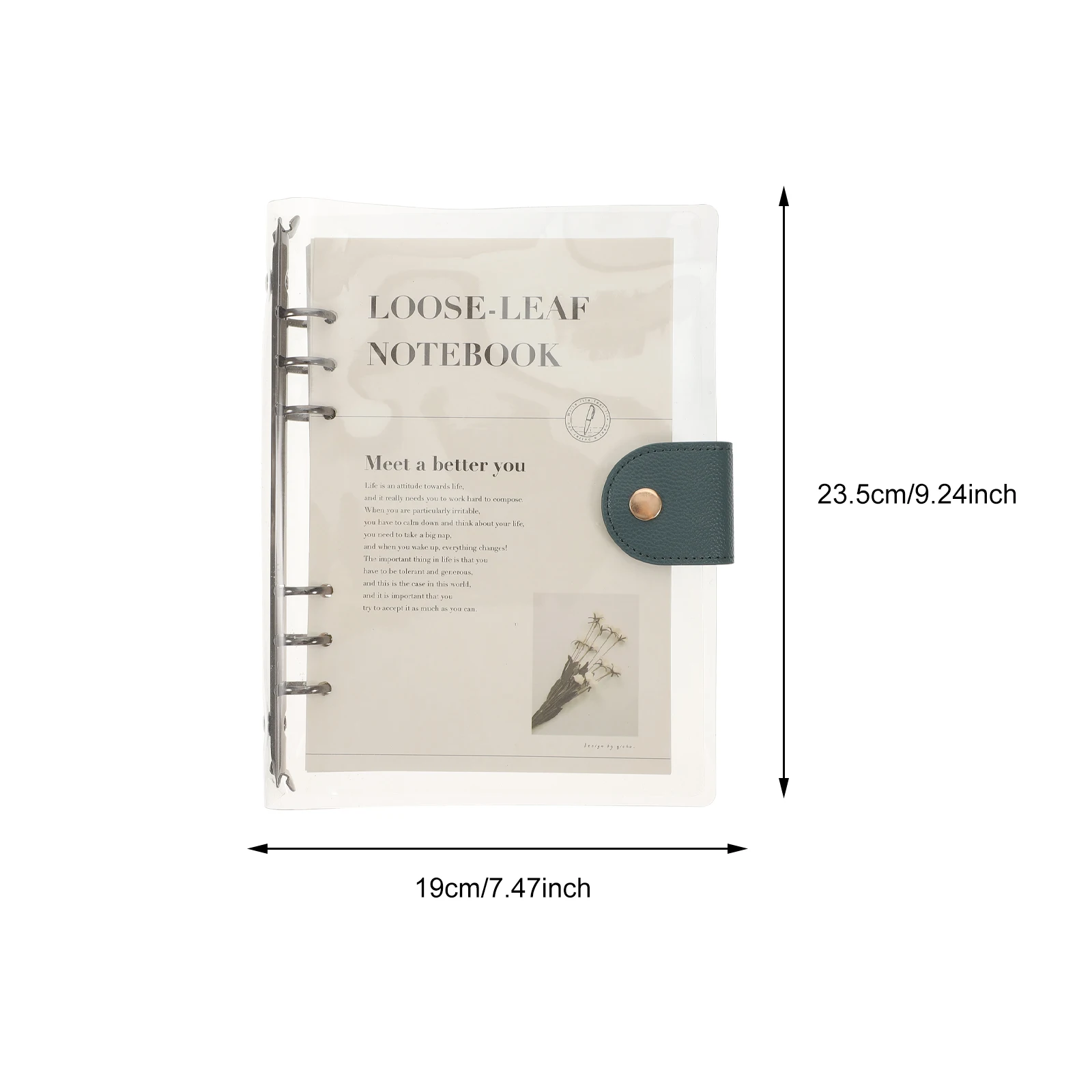 Lovely Transparent Scrapbook A5 Notepad Detachable Binder Journal Office Planner Notebook Writing Stationery For Students