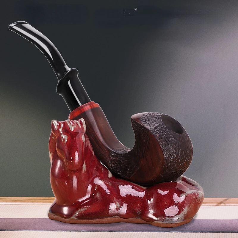 Wooden Smoking Tobacco Pipe Retro Carved Tobacco Filter Pipe Wood Tobacco Pipe Tobacco Smoking Pipe Wooden Pipe Smoking Gift