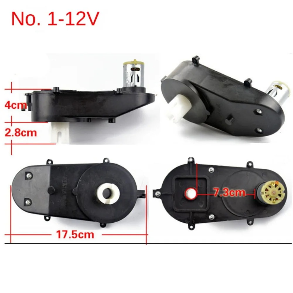 Children's Electric Vehicle Steering Shaft Motor 12V Ride on Toys Steering Box Plastic Easy to Install Servos Motor Gearbox