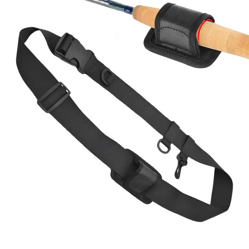 

Fishing Rod Holster Wear-resistant Pole Rack Adjustable Wading Belt With Portable Pole Inserter For Fly Fishing Gear Accessories