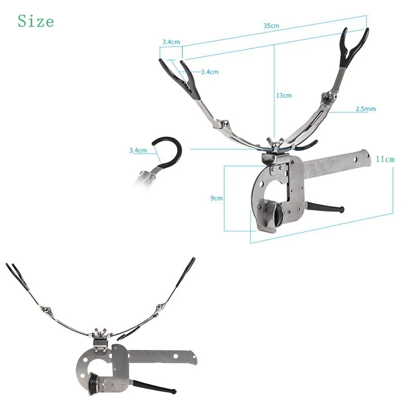 Stainless Folding Design Foldable Fishing Rod Stand Claw Shape Clamp Holder for Ice Raft Telescopic Hand Rod Bridge Fishing