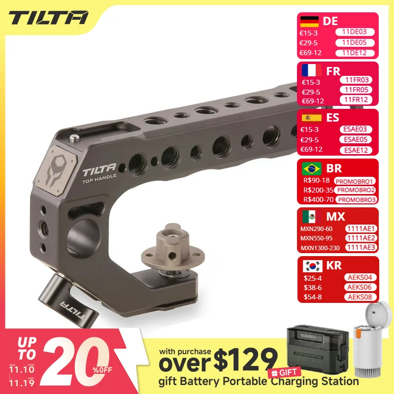 TILTA TA-QRTH Quick Release Top Handle Universal  for Most Tiltaing Cages TA-QRTH2 Lightweight Quick Release Top Handle