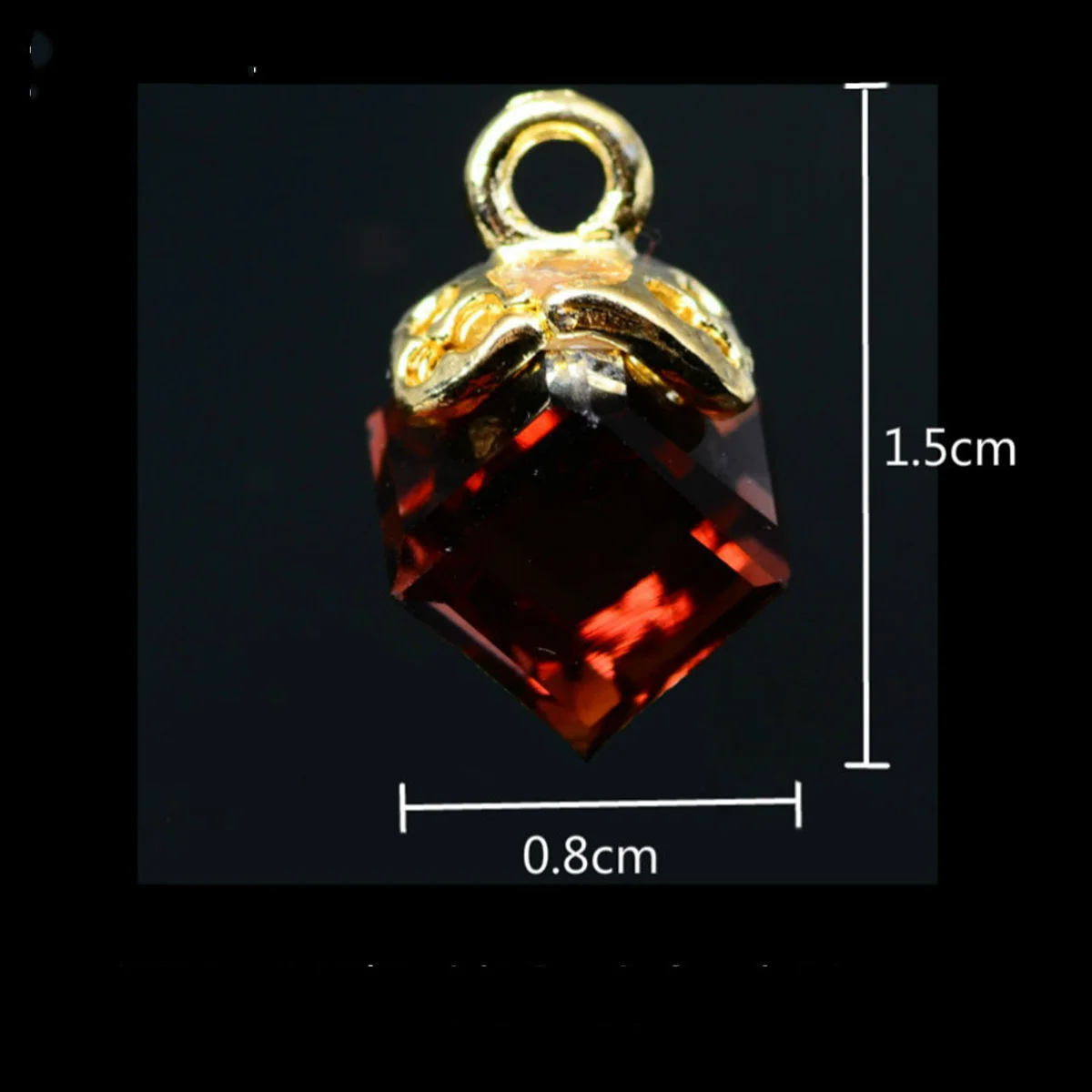 Pendentifs à breloques en cristal cubique, 20 pièces, pour la fabrication de bijoux, collier, boucles d'oreilles, porte-clés, sac, ornement, cadeaux artisanaux créatifs, bricolage