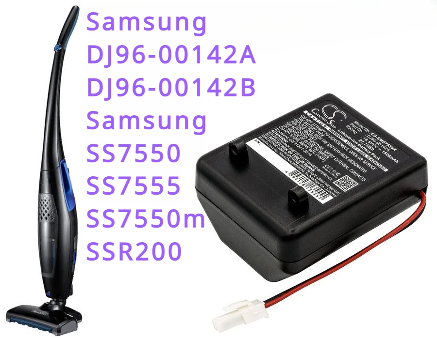 

1500mAh Vacuum Cleaner Battery DJ96-00142A, DJ96-00142B for Samsung SS7550, SS7550m, SS7555, SSR200