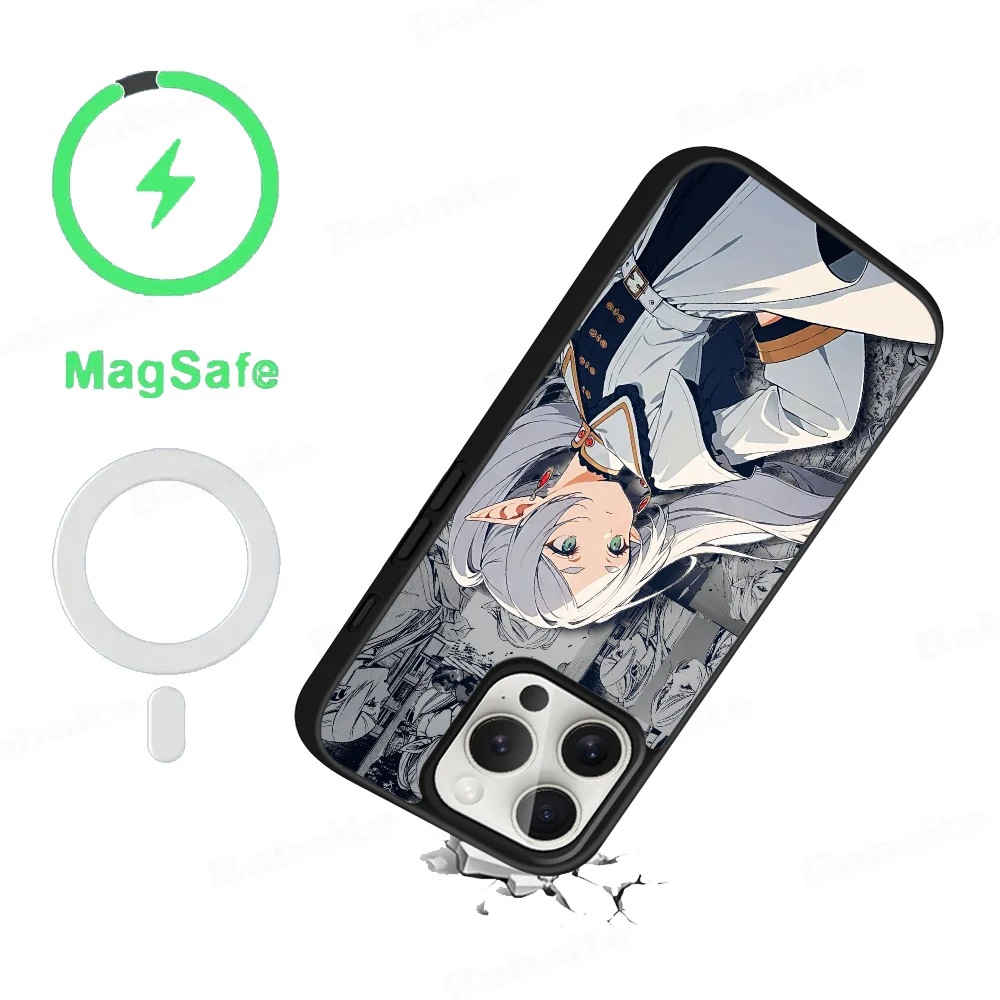 Anime Frieren Beyond Journeys End Phone Case Magnetic Case For IPhone 16 14 13 12 11 15 Pro Max Plus For Magsafe Wireless Charge