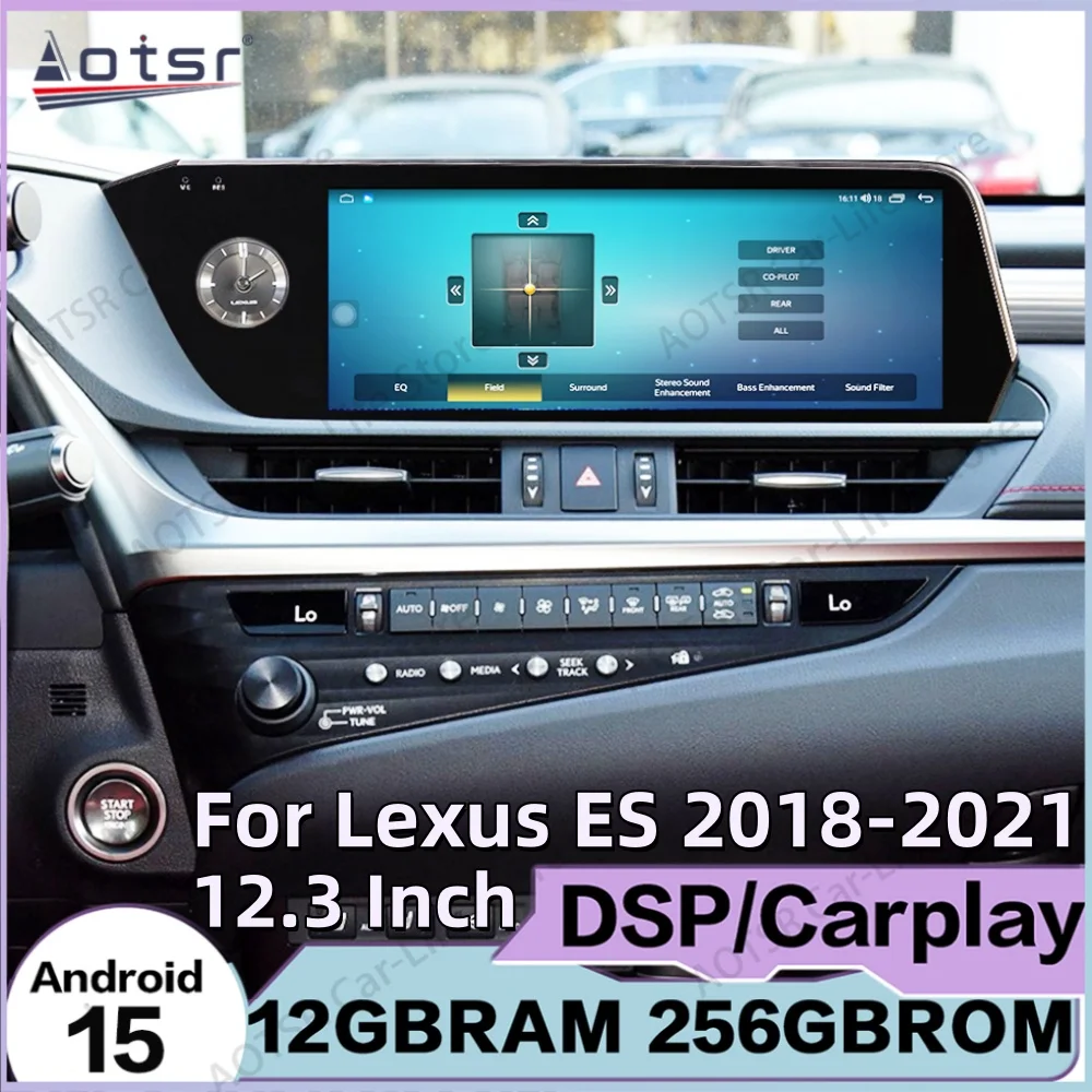 

Для Lexus ES 2018-2021: 12,3-дюймовый автомобильный радиоприемник с Android-экраном, мультимедиа, GPS-навигацией, аудио-стереосистемой и головным устройством