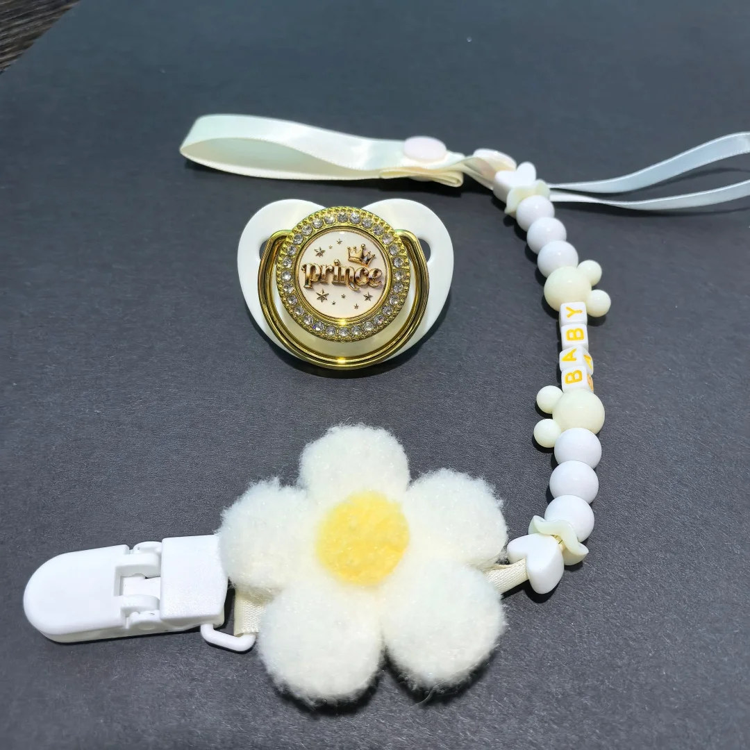 Detachable Pacifier Clip with Custom Name Baby Soother Holder  Silicone Dummy Chain Newborn Infant Feeding Gift 0-18M