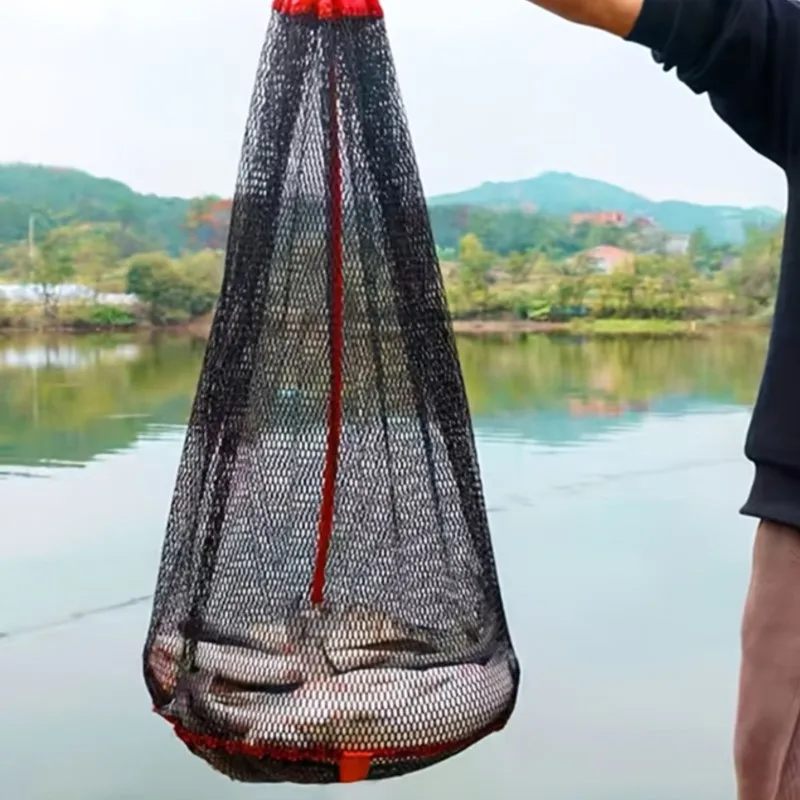 Fishing Netting Fish Guard Netting Fishing Net Bag With Drawstring Fishing Tackle Sturdy Net Outdoor Portable Fish Holding Bag