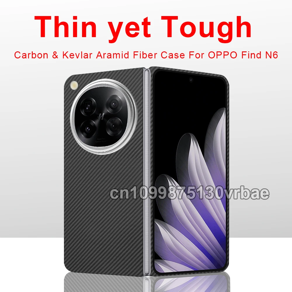 

600D Real-thin Carbon Fiber Phone Case for oppo find n6 case Aramid Fiber fabric thinhard Magnetic balck Slim light red Case