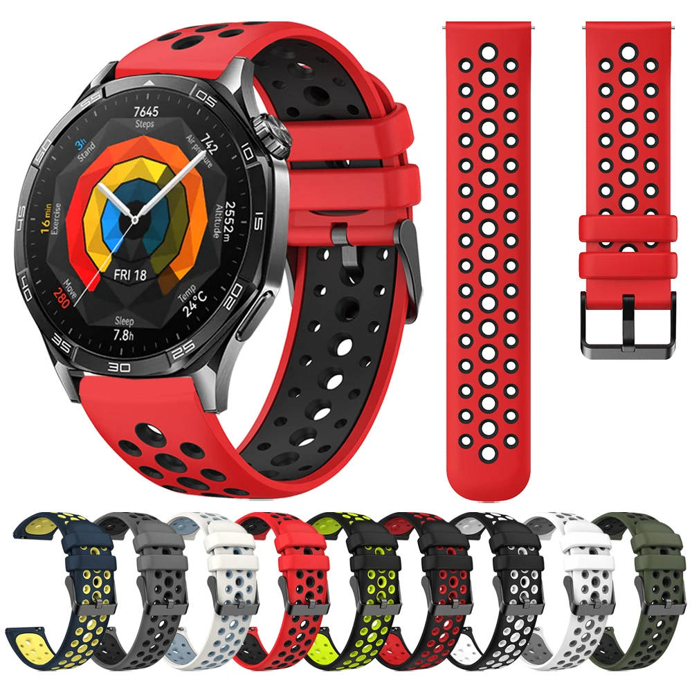 22mm Strap For HUAWEI WATCH GT 5 GT4 GT5 46mm/Runner/Ultimate Silicone Watchband For HUAWEI WATCH 4 3 Pro Band Bracelet