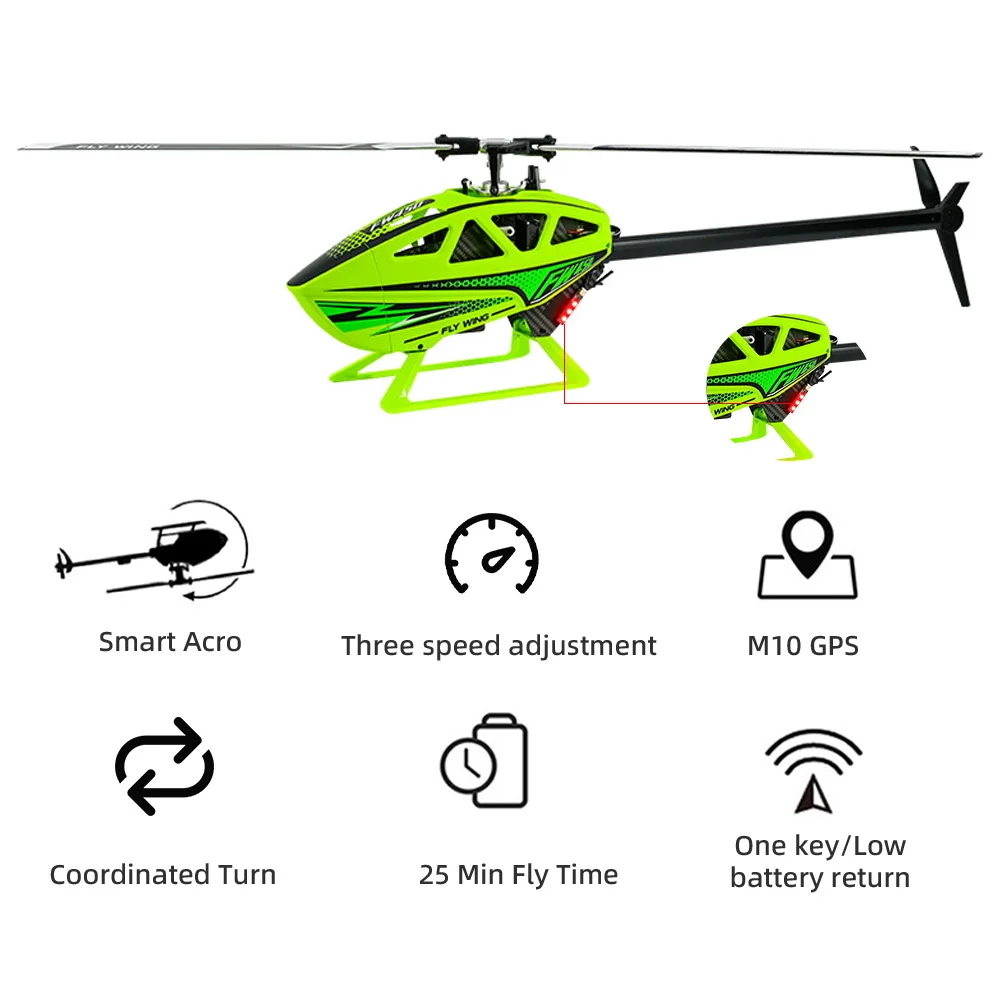 FLY WING FW450 V3 RCヘリコプター ACEフライトコントロール LEDライト