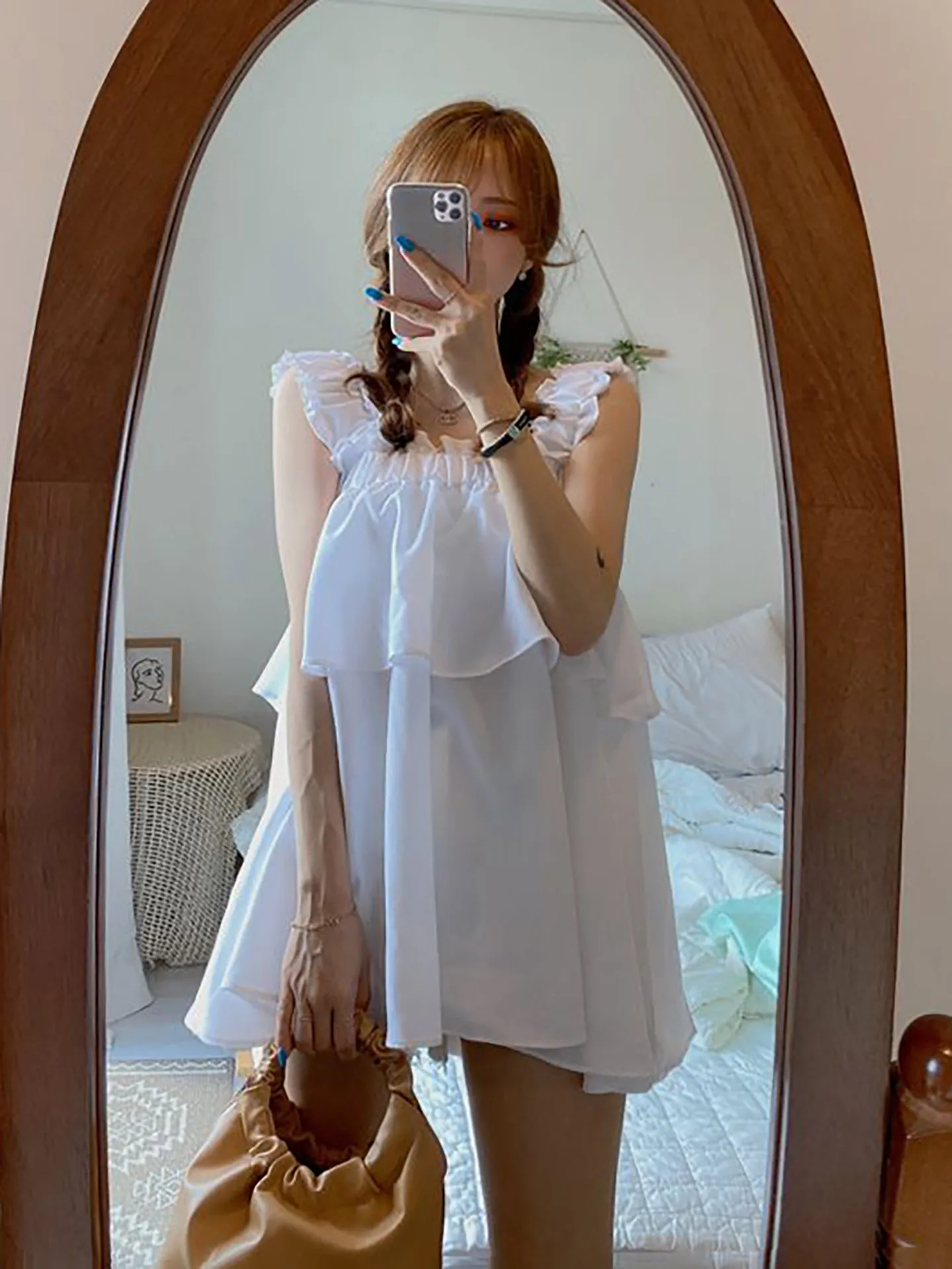 Loose Women's Summer Vest Design Sense Reduce Age Outerwear Top Wooden  Ear Women's Fashion Casual Tank Top