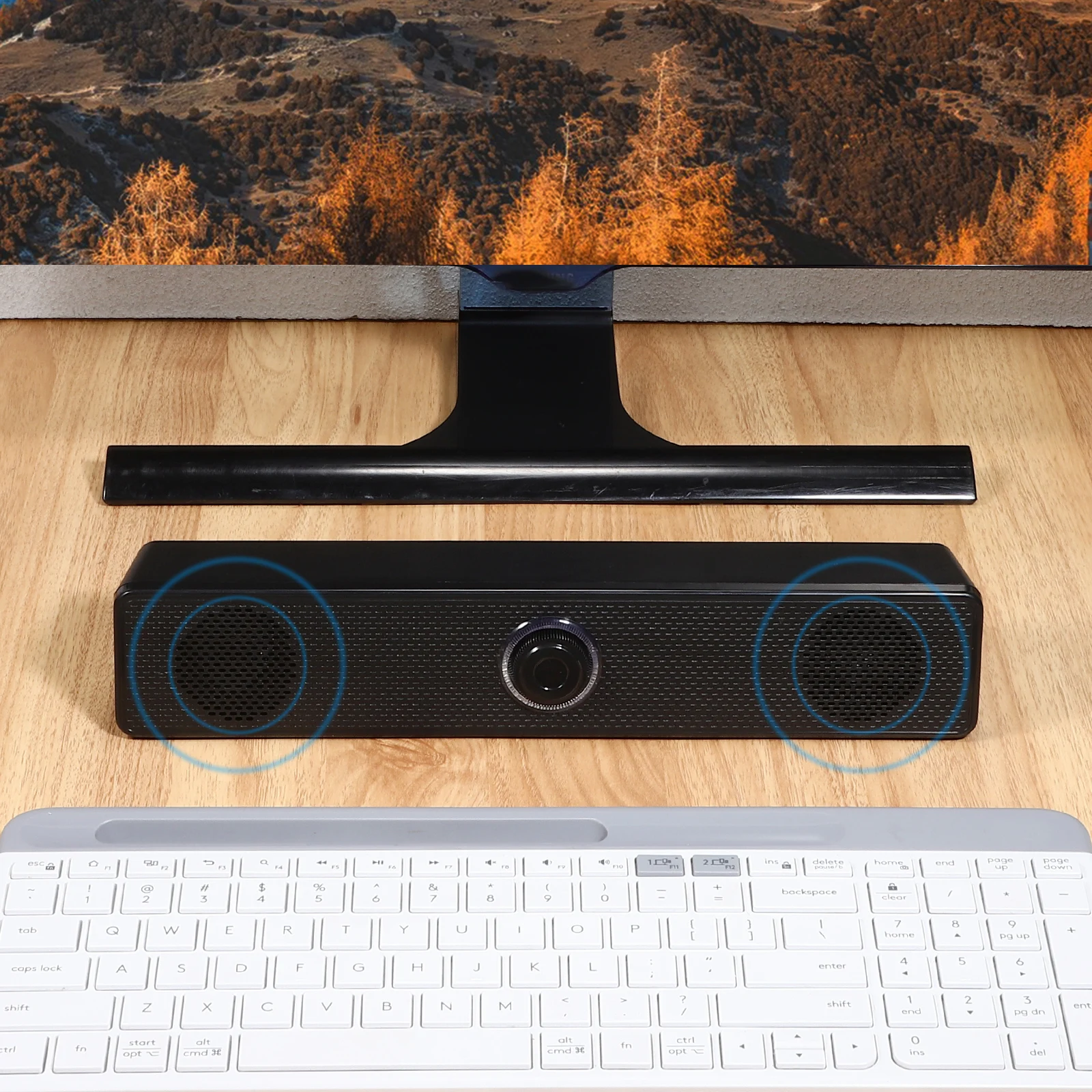 

Soundbar Speaker E-350T Wired High Definition Stereo Compact Design Multi-functional Small Size For Computer Tablet Home Use