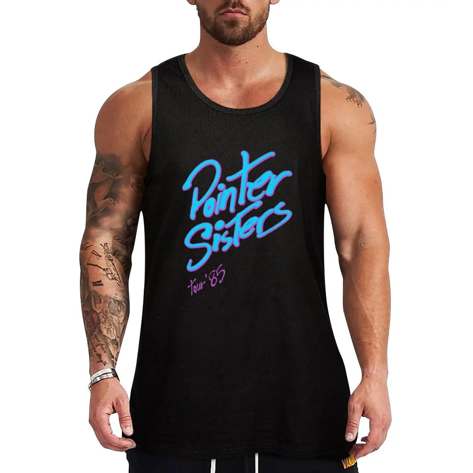 

1985 The Pointer Sisters Rare Vintage Dare Me Era Contact Album Promo Classic Winterland Brand 80_s Tank Top Men's t-shirt