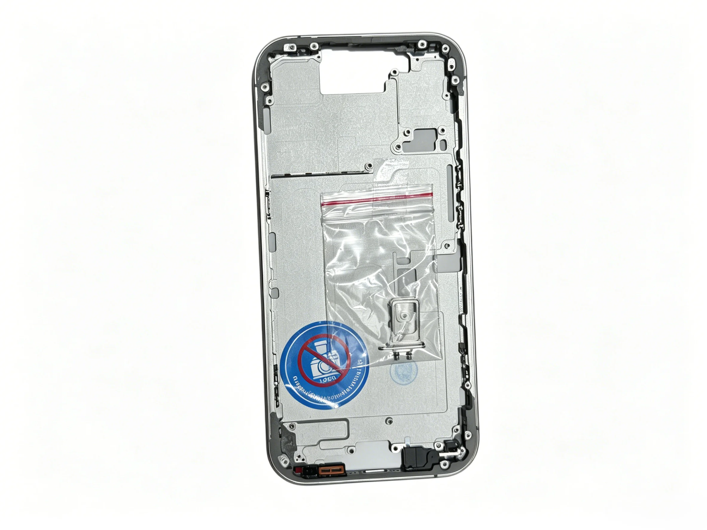 Replacement Middle Frame Housing For 16 Pro Max With Pre-installed Keys Tail Dust Net Screen Buckle, Not Include Back Glass