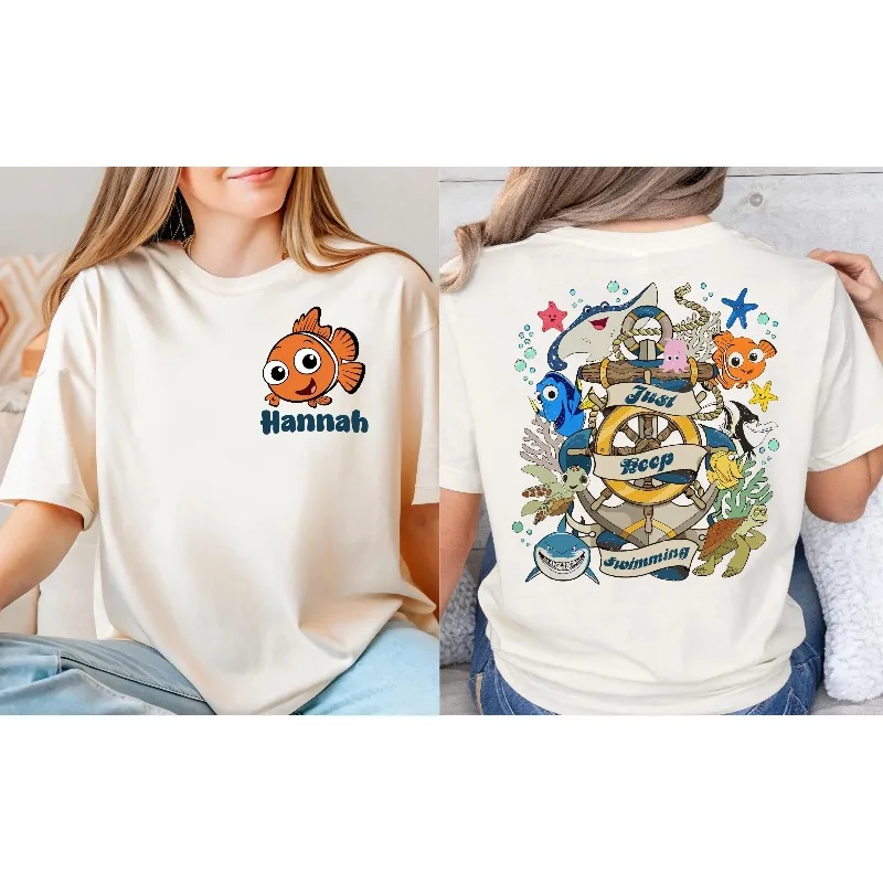 

"Keep Swimming" T-shirt, "Marine Life" "Marine Plants" T-shirt "Finding Nemo At Disney" T-shirt "Disney Family Vacation" T-shirt