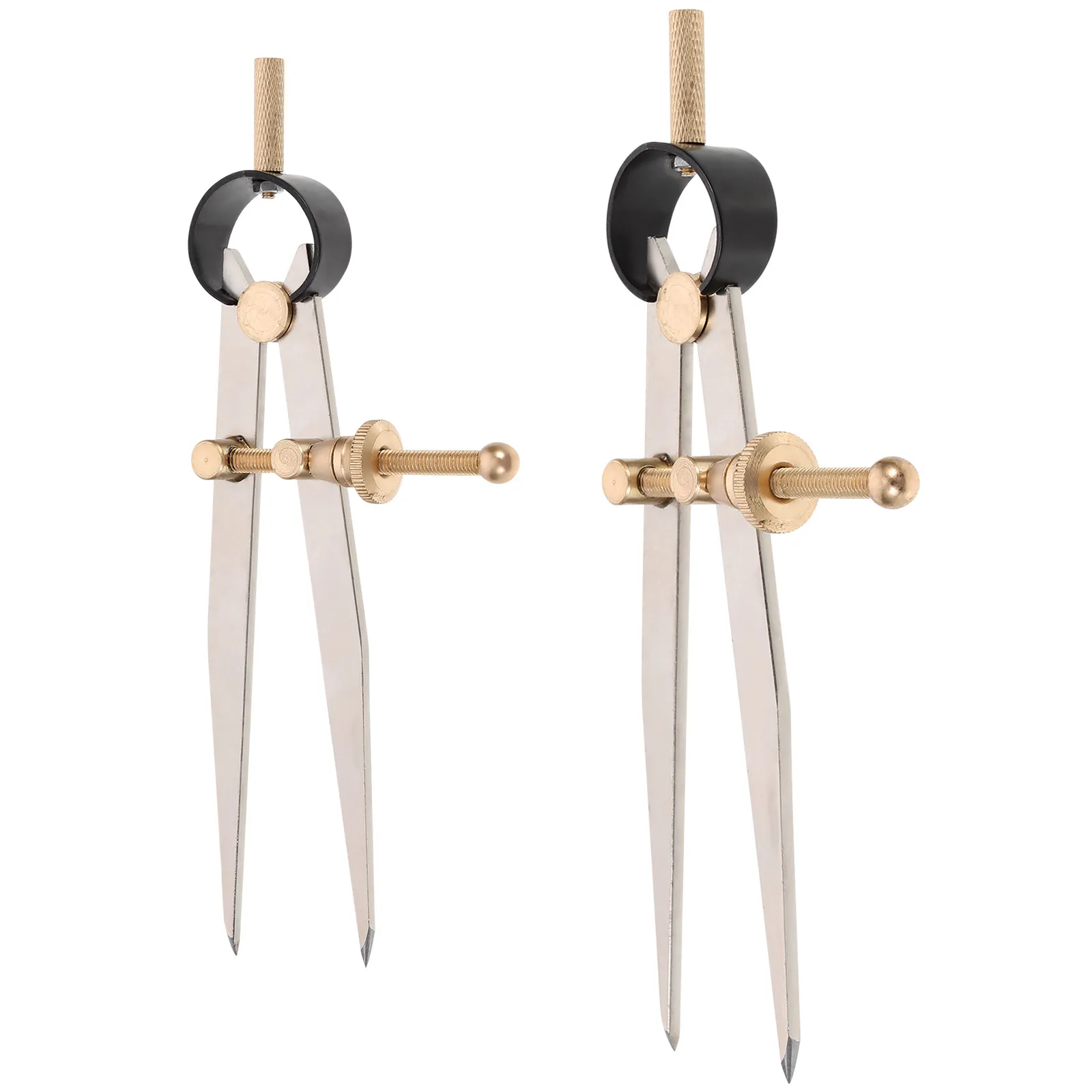 

2Pcs Leathercraft Compasses Carbon Steel DIY Marking Gauges Portable Scribing Spacing Tools Sewing Handmade Gadgets