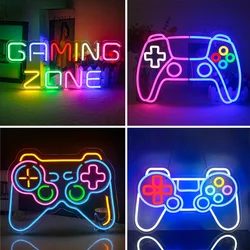 Game Neon Sign Gamepad Controller Neon Signs Gaming Wall Lights Decor for Game Room Neon Lights Children Room Party Decoration