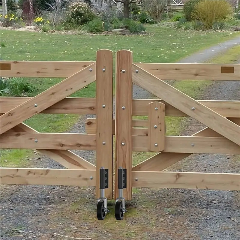 ABWR-Heavy Duty Gate Caster, Spring Loaded Gate Wheel, Swivel Gate Caster Wheel For Wooden Gate And Fence 220LBS Capacity