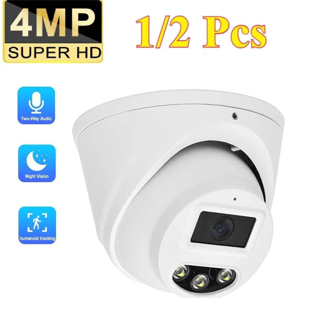1/2 Pcs 4MP Poe Ip … - image