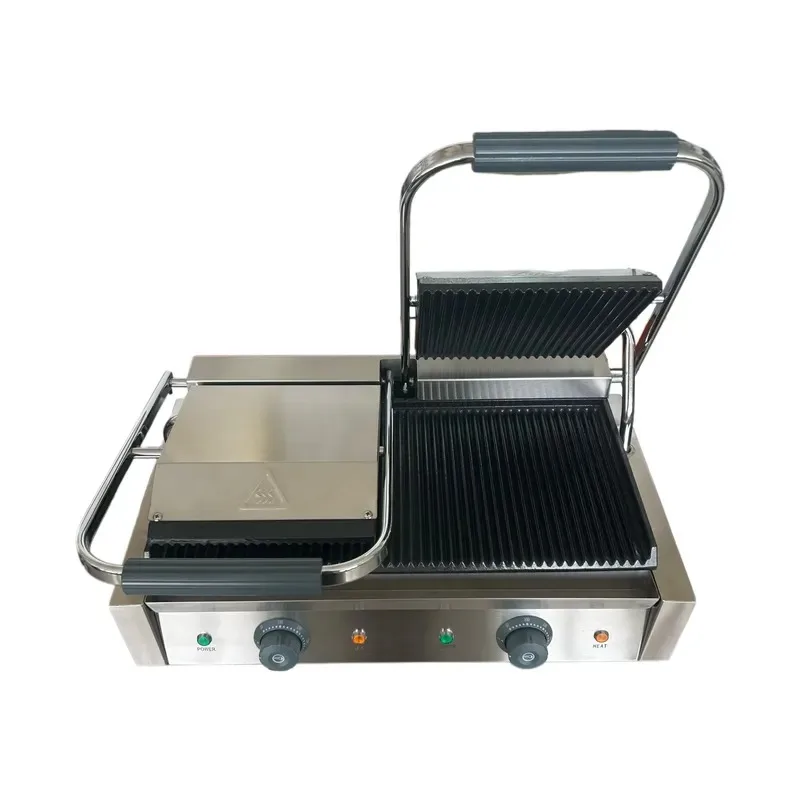 Commercial Stainless Steel Sandwich Press Waffle Maker Pancake Grill Roast Beef Machine for Restaurant