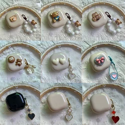 Earphone Case For Samsung Galaxy Buds Live Buds2 Buds Pro Protective Cover with Cute Keyring For Galaxy Buds 2 Fundas