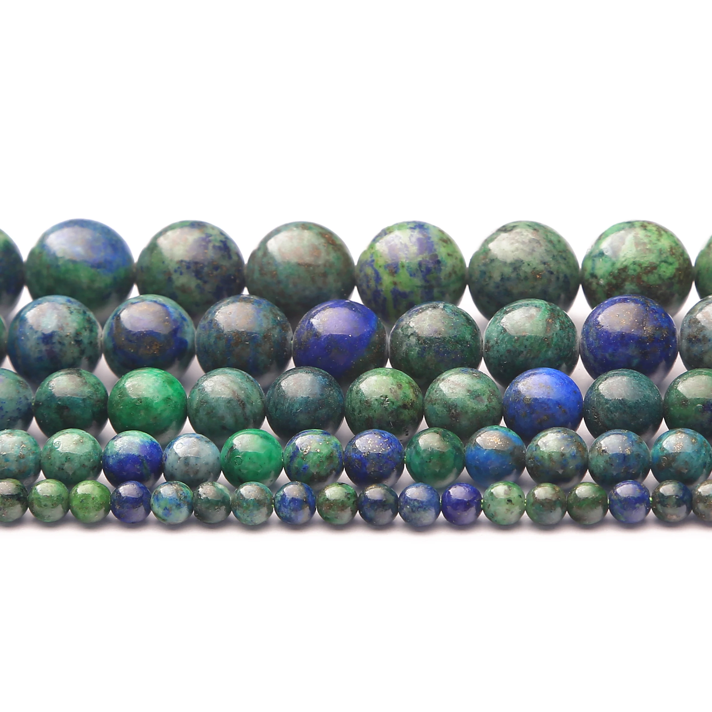 Natursteinperlen Phoenix Lapis Lazuli, runde lose Abstandsperlen für die Schmuckherstellung, DIY-Armband, Halsketten, Ohrringe, Zubehör – Detail 2