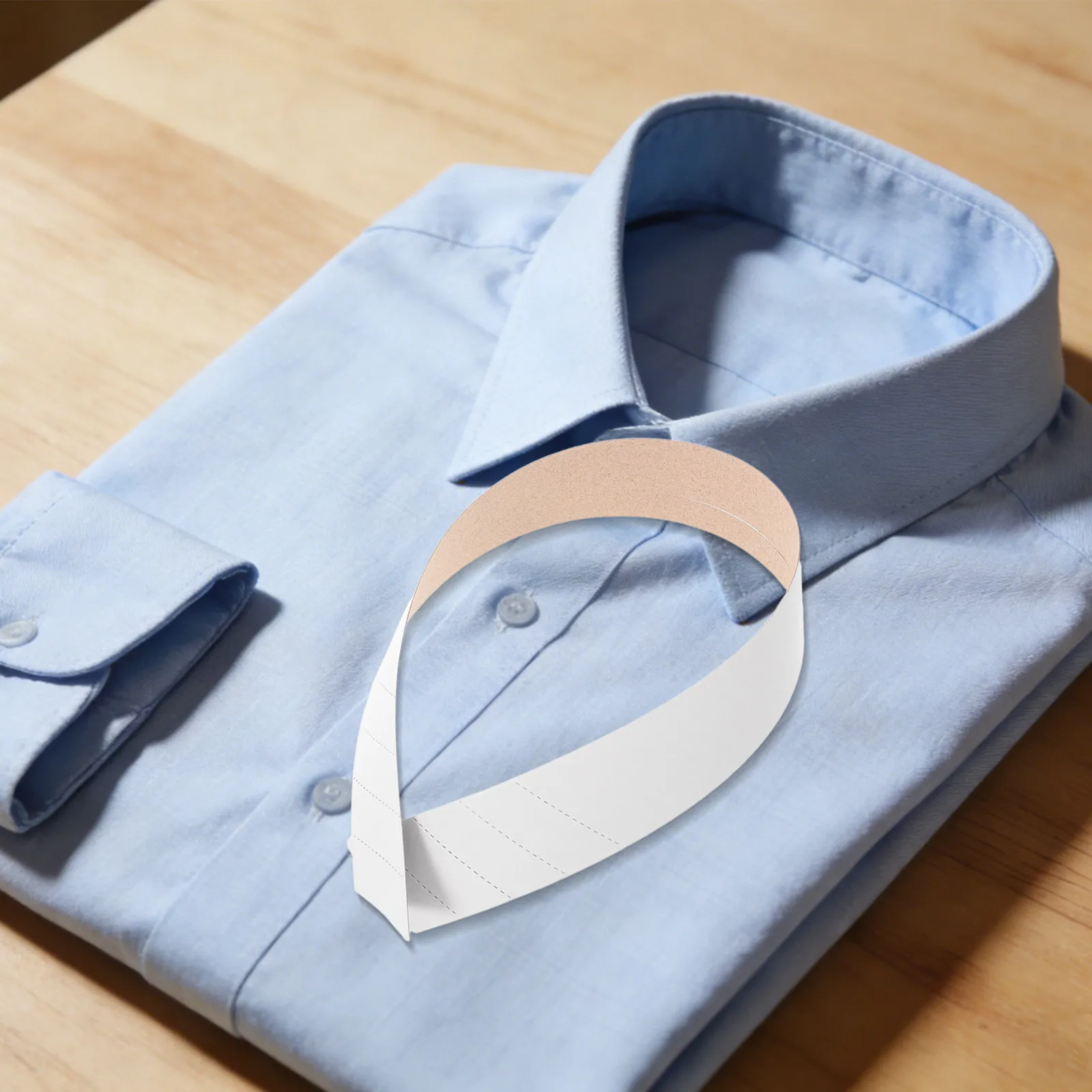 100Pcs Collar Supports for Dress Shirts Paper Inserts Crisp Collar Stay Universal Adjustable Fit Apparel Packaging