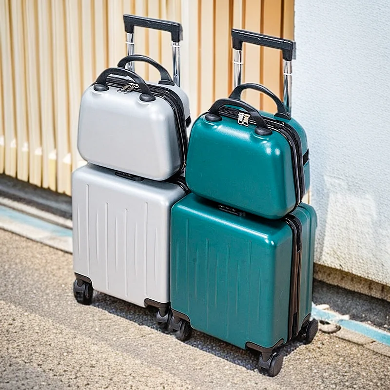 4インチ小型機内持ち込みスーツケース軽量トラベルバッグ春秋航空旅行パスワード付きサブマザーボックス女性向けファッショントレンド